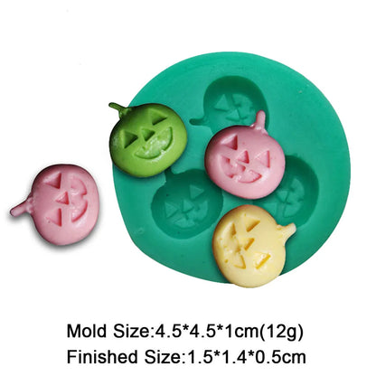 DIY Halloween Decoration Series Fondant Silicone Mold Skull Pumpkin Alphabet Styles Chocolate Sugar Dessert Kitchen Baking Tools
