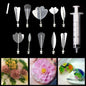 14 style 3D Gelatin Cake  Mold Jelly Art Pudding Flowers Stainless Steel Nozzle Syringe  Needle Kit Cake Decorating Tools