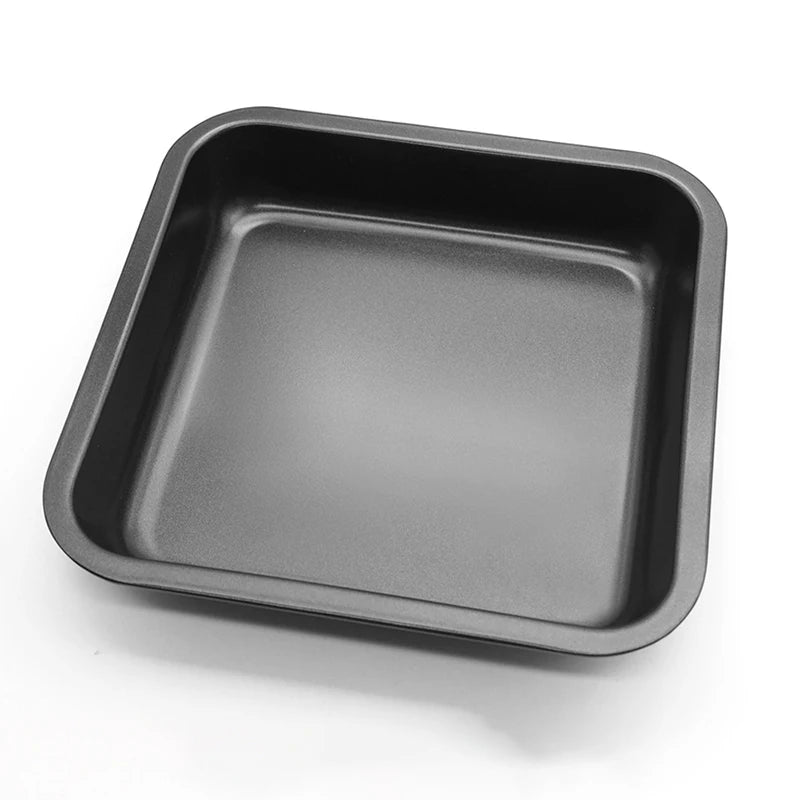 7.5" Square Non‑Stick Carbon Steel Baking Tray – Cake, Bread & Pizza Pan