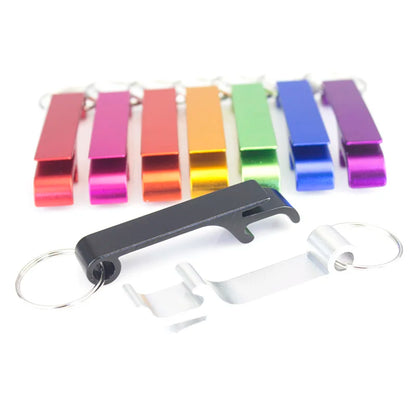 Lot 100pcs Free Customized Aluminium Portable Can Opener Key Chain Ring Can Opener Restaurant Promotion Giveaway  Logo Gifts