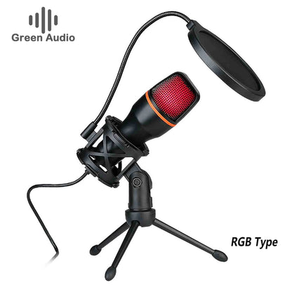 GAM-ME4 Private Model USB Condenser Microphone Kit with RGB Light Computer Recording Live Broadcast Karaoke Noise Reduction