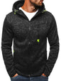 Men's Full Zip Hoodie Solid Color Zipper Hooded Daily Fitness Basic Thin Fleece Hoodies Sweatshirts Long Sleeve Blue Gray Black