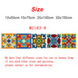Colorful Pattern Ceramic Tiles Wall Sticker Tables Bathroom Kitchen Home Decor Wall Decals Waterproof Peel & Stick PVC Art Mural