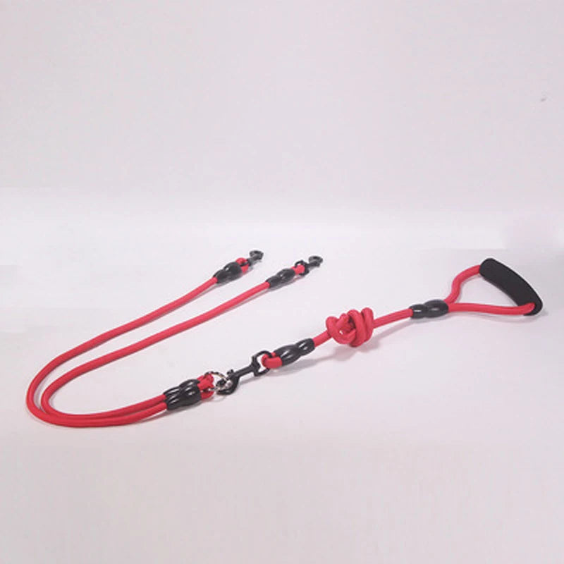 Pet Dog Leash Nylon Rope Double Dual Two Heads Dogs Leash 2 Way Coupler Harness