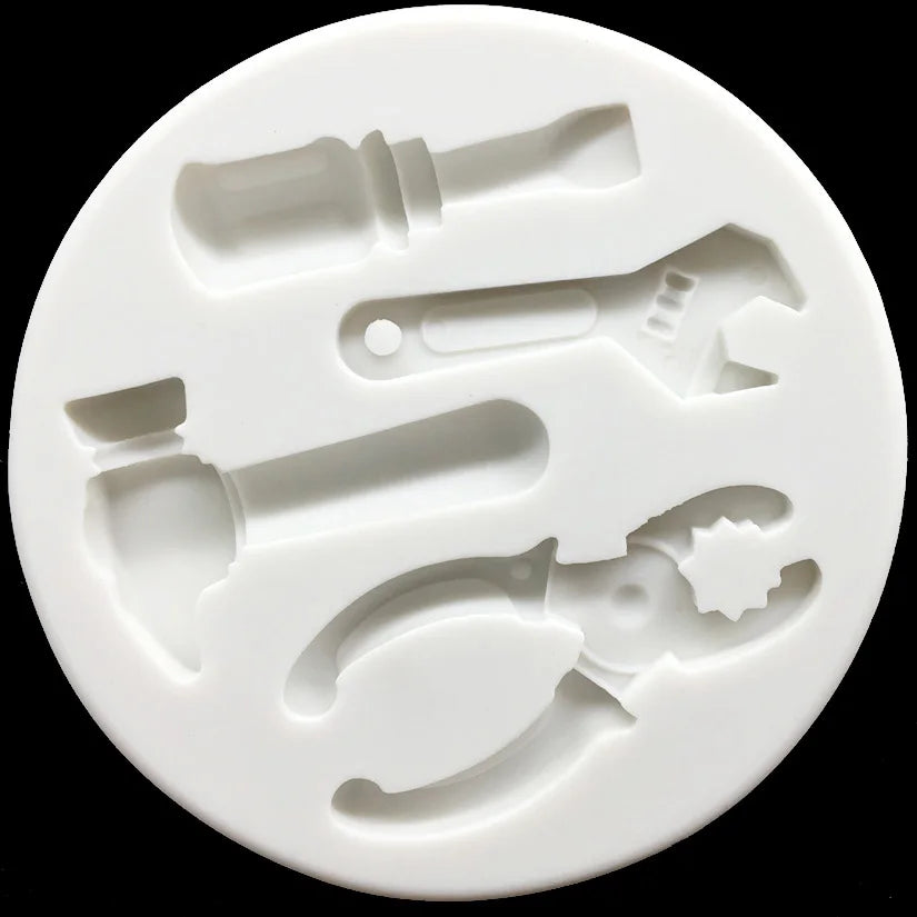 Hammer Wrench Bolt Driver Silicone Mold Sugarcraft Cupcake Baking Mold Fondant Cake Decorating Tools