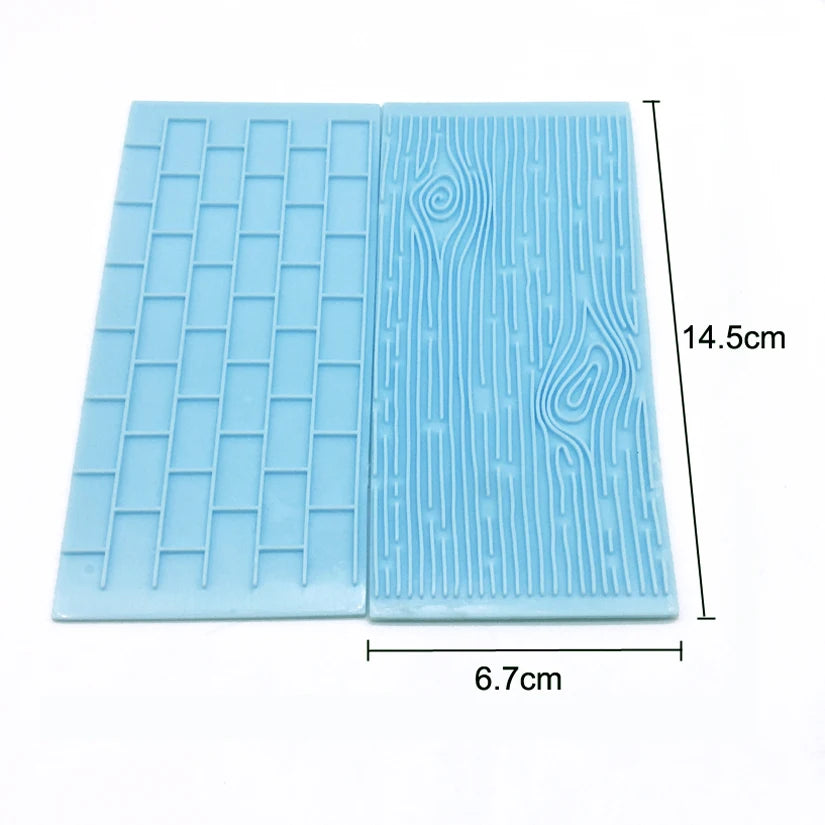 2pcs/set Stone Tree Bark Shape Embossed Bake Tool Fondant Cake Cupcake Decorating DIY Mold Tools Bakeware Cake Moulds