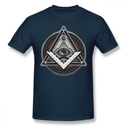 Illuminati T Shirt Illuminati T-Shirt Classic Short Sleeves Tee Shirt Graphic 3xl Male Funny 100% Cotton Tshirt