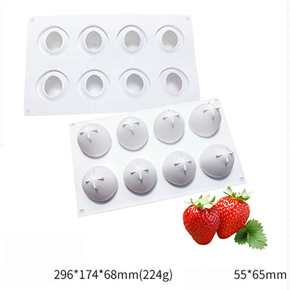 Pineapple Pear Peach Fruit Series Cake Silicone Mold Mango Orange Baking Mousse Mould Strawberry French Dessert Mousse Cake Mold