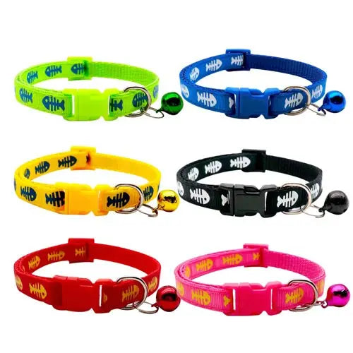 100Pcs Dog Collar With Bells Adjustable