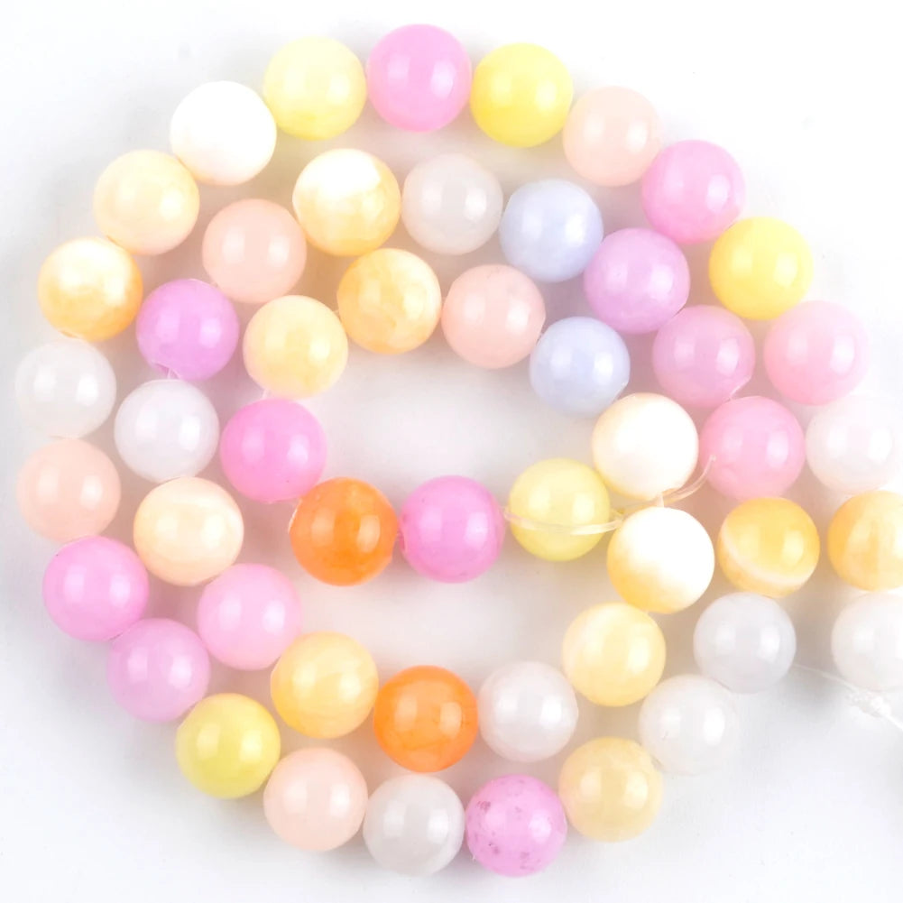 Natural Stone Beads 4-10mm Amethysts Lava Turquoises Agates Jades Garnet Quartzs Beads For Jewelry Making DIY Bracelet Necklace