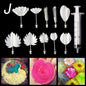14 style 3D Gelatin Cake  Mold Jelly Art Pudding Flowers Stainless Steel Nozzle Syringe  Needle Kit Cake Decorating Tools