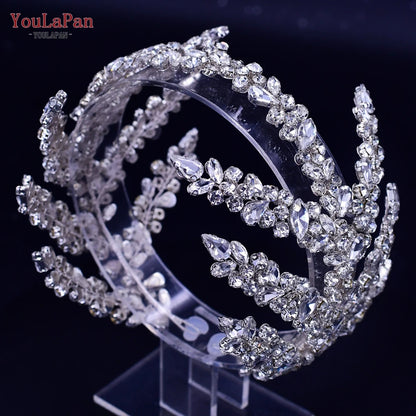 Luxury Bridal Rhinestone Headband: Elegant Wedding Tiara and Pageant Hairpiece