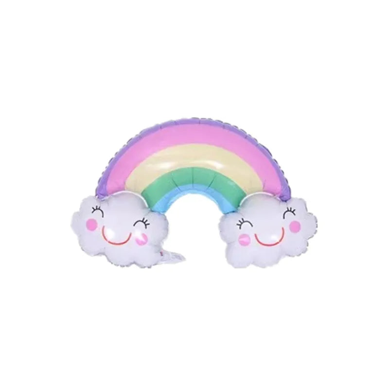 New large cloud rainbow series aluminum film balloon children's toy birthday party kindergarten classroom decoration supplies