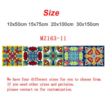 Colorful Pattern Ceramic Tiles Wall Sticker Tables Bathroom Kitchen Home Decor Wall Decals Waterproof Peel & Stick PVC Art Mural