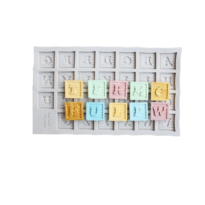 Delicate Letters Alphabet Silicone Biscuit Cake Molds Fondant Cookie Mousse Chocolate Mold DIY Cake Decoration
