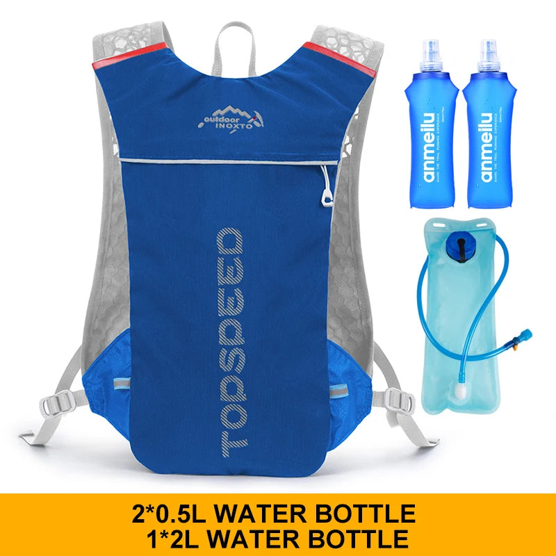 Outdoor Trail Running 5L Ultralight Backpack Hydration Jogging Vest Men Breathable Marathon Bicycle Bag Water Bottle 500ML