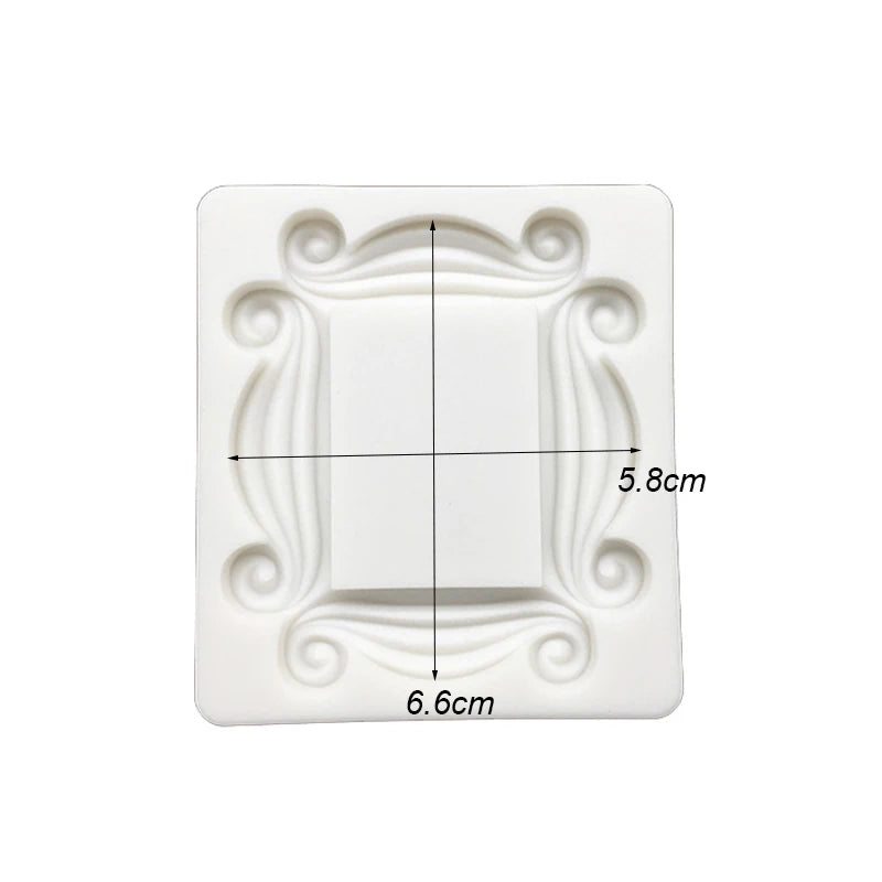 Photo Frame Mirror Silicone Mold Resin Tools Sugarcraft Cupcake Baking Mold Fondant Cake Decorating Tools