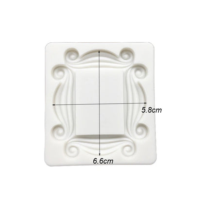 Photo Frame Mirror Silicone Mold Resin Tools Sugarcraft Cupcake Baking Mold Fondant Cake Decorating Tools