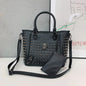 Women’s Leather Crossbody Bag – Skull Rivet Gothic Style, Large Capacity