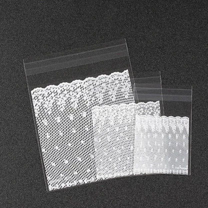 100pcs/lot Translucent Dots Plastic Cookie Packaging Bags Cupcake Wrapper Self Adhesive Bags Birthday Party Wedding Decorations