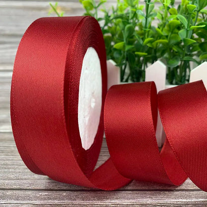 25 Yards/Roll Satin Ribbons For Crafts Bow Handmade Gift Wrapping Christmas Wedding Decorative Ribbon 6/10/15/20/25/40/50mm