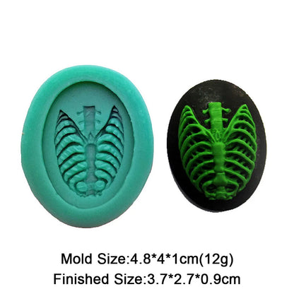 DIY Halloween Decoration Series Fondant Silicone Mold Skull Pumpkin Alphabet Styles Chocolate Sugar Dessert Kitchen Baking Tools