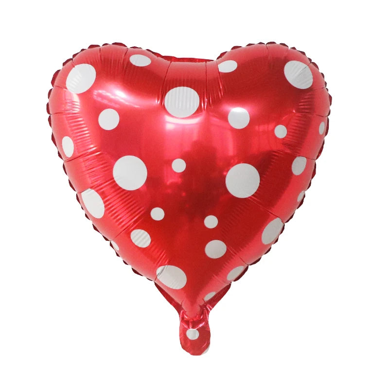 50‑Pack 18" Valentine’s Day Heart Foil Balloons – “I Love You” Helium Wedding & Romantic Party Decorations