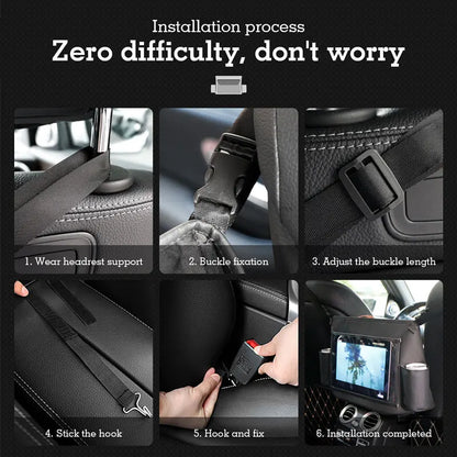 Newest Car Handbag Holder Interior Seat Middle Storage Bag PU Leather Auto Handbag Support Universal Rear Seat Ipad Phone Holder