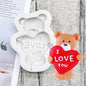 Bear LOVE Heart Silicone Sugarcraft Mold Resin Tools Chocolate Lollipop Cupcake Fondant Cake Decorating Tools