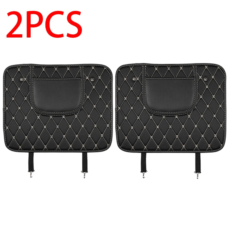 PU Leather Car Seat Back Protector Pad Interior Auto Anti Kick Pads for Kids Child Kick Anti Dirty Protect Mats Auto Accessories