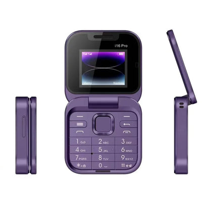I16 Pro Dual Sim Non-Smartphone I16 Flip Phone Button Elderly 2g Phone  Feature F15 Mini Folding Mobile Phone