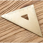Vintage Brass Measuring Ruler – Creative Straight Ruler, Triangle Ruler & Protractor for Students and Stationery Lovers
