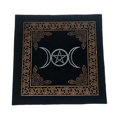 50X50cm Constellations Tarot Card Tablecloth Velvet Divination Altar Cloth Board Games Oracle Card Pad Runes Witchcraft Supplies