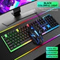 T-WOLF TF230 White Black Wired Gaming Keyboard Mouse Set 104 Keys Gaming Mouse Keyboard for Office Work Computer Accessories