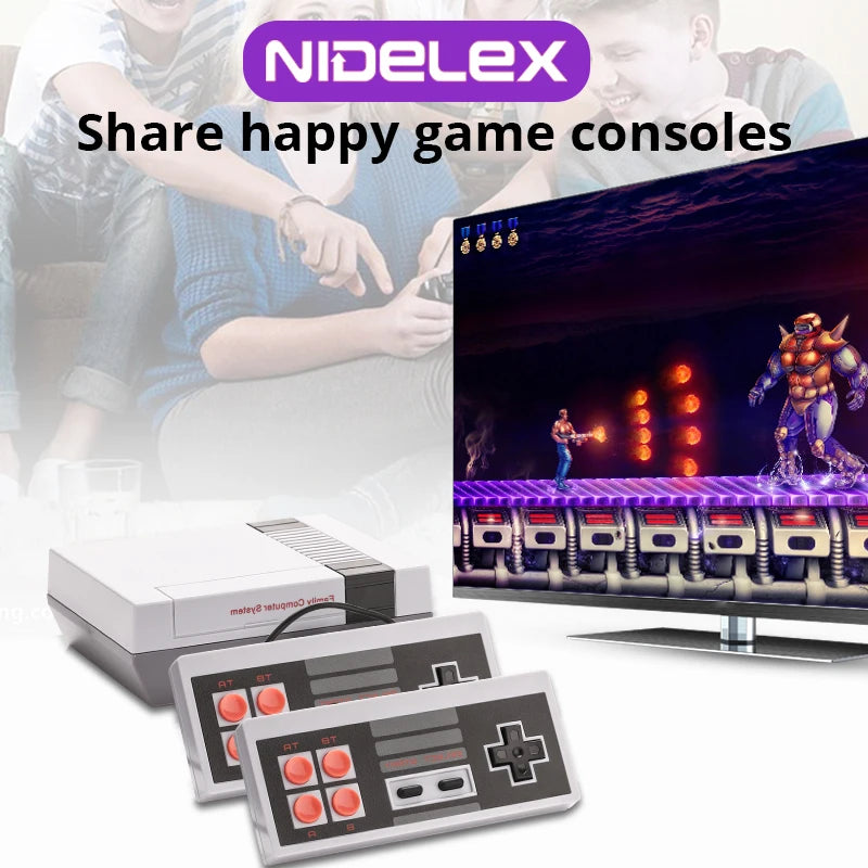 Retro AV‑Output Video Game Console – 500 Built‑In Classic Games with Dual Gamepads for FC/NES