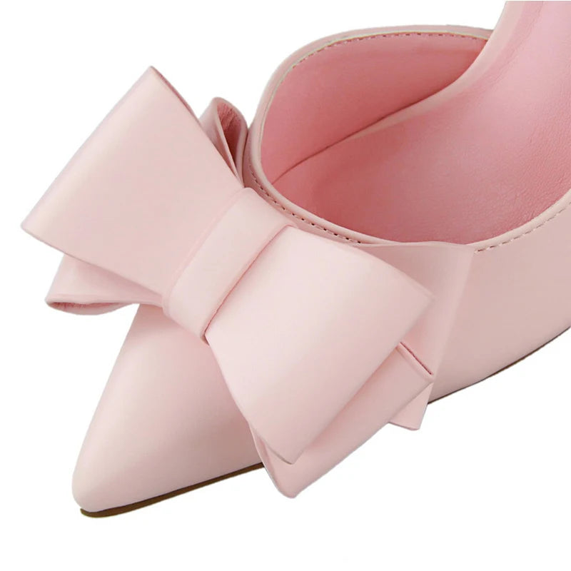 BIGTREE Shoes Bow-knot Woman Pumps Stiletto 10.5 Cm Women Basic Pump Pointed Toe Classic Pumps Sexy High Heels Women Shoes 2025