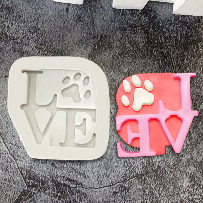 Bear LOVE Heart Silicone Sugarcraft Mold Resin Tools Cupcake Fondant Cake Decorating Tools