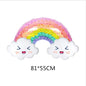 Rainbow Moon & Cloud Cake Gift Box Balloon – 1pc Aluminum Cartoon Birthday Party Decoration