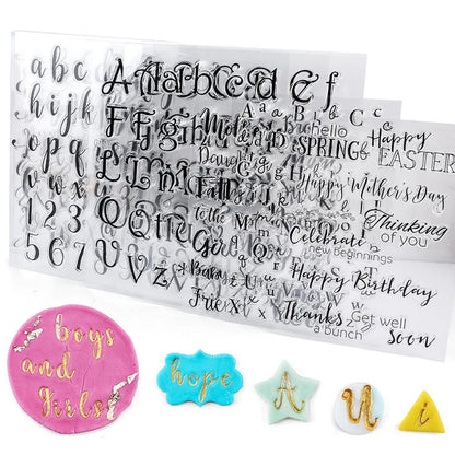 Stamps for Cookies Letters Cake Sweet Letters Stamp Decorating Tools Fondant Embossing DIY Alphabet Cutter Pastry Accessories