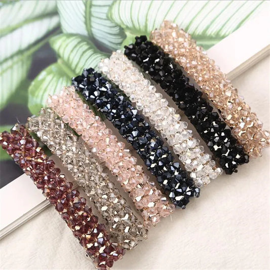 Elegant Crystal Pearl Hair Clip Barrettes