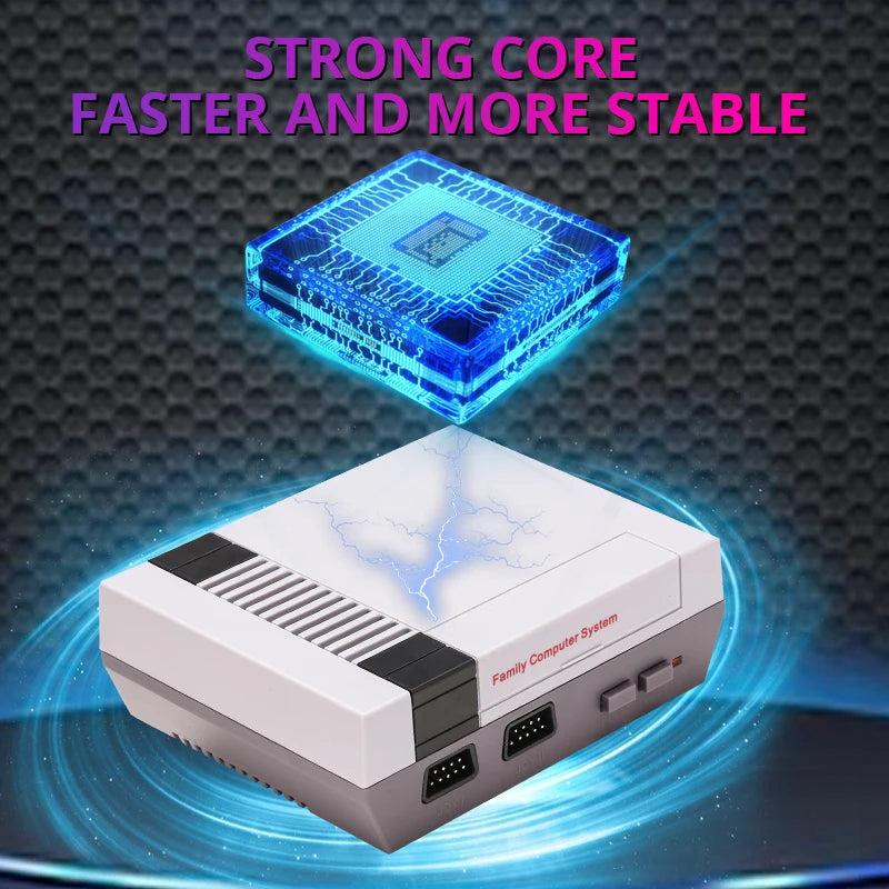 Retro AV‑Output Video Game Console – 500 Built‑In Classic Games with Dual Gamepads for FC/NES