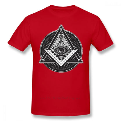Illuminati T Shirt Illuminati T-Shirt Classic Short Sleeves Tee Shirt Graphic 3xl Male Funny 100% Cotton Tshirt