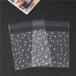 100pcs/lot Translucent Dots Plastic Cookie Packaging Bags Cupcake Wrapper Self Adhesive Bags Birthday Party Wedding Decorations