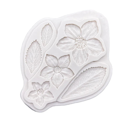 Strawberry Leaf Flower Silicone Mold Sugarcraft Cupcake Baking Mold Chocolate Fondant Cake Decorating Tools