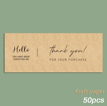 20-50pcs This Package Nice To Meet You Too Sticker Seal Label Thank You Small Business Handmade Merchandise Decoration Stickers