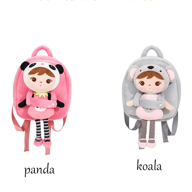 3D Koala & Panda Plush Kids Backpack – Personalized Cartoon School Bag for Boys & Girls