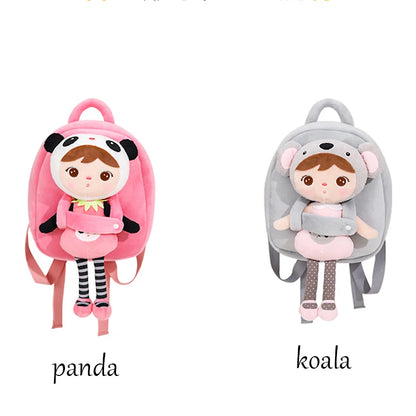 3D Koala & Panda Plush Kids Backpack – Personalized Cartoon School Bag for Boys & Girls