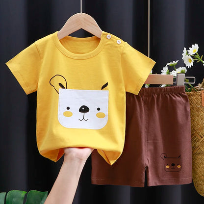 Kids Clothes Set Baby Boy/Girl T-Shirt + Shorts Summer Clothing