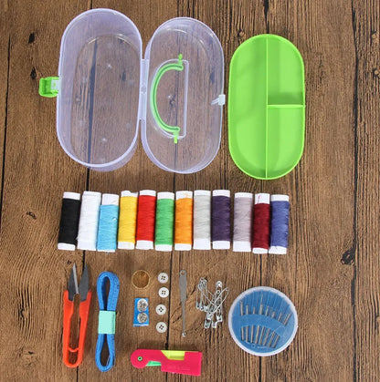Portable Mini Manual Sewing Machine Portable Mini Travel PP Sewing Box Sewing Kits Set Cloth Fabric Handy Needlework Tool GYH