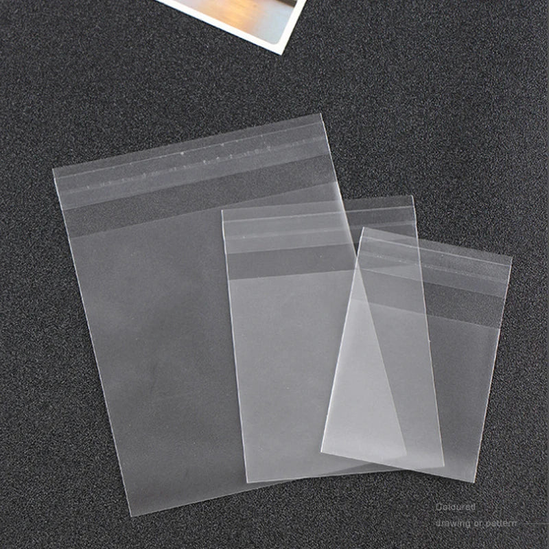100pcs/lot Translucent Dots Plastic Cookie Packaging Bags Cupcake Wrapper Self Adhesive Bags Birthday Party Wedding Decorations